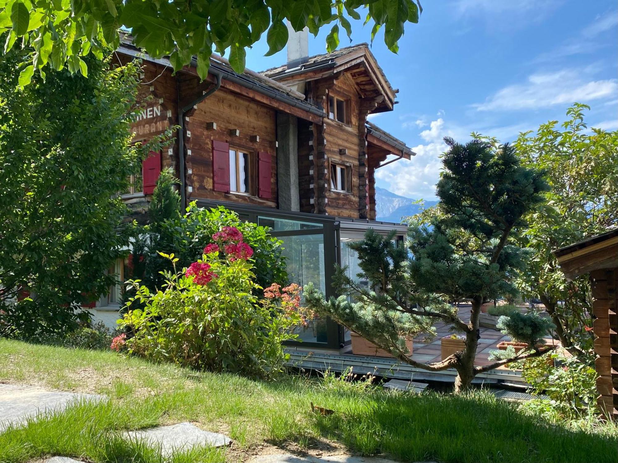 Bed and Breakfast La Demeure Des Elfes Albinen Exterior foto